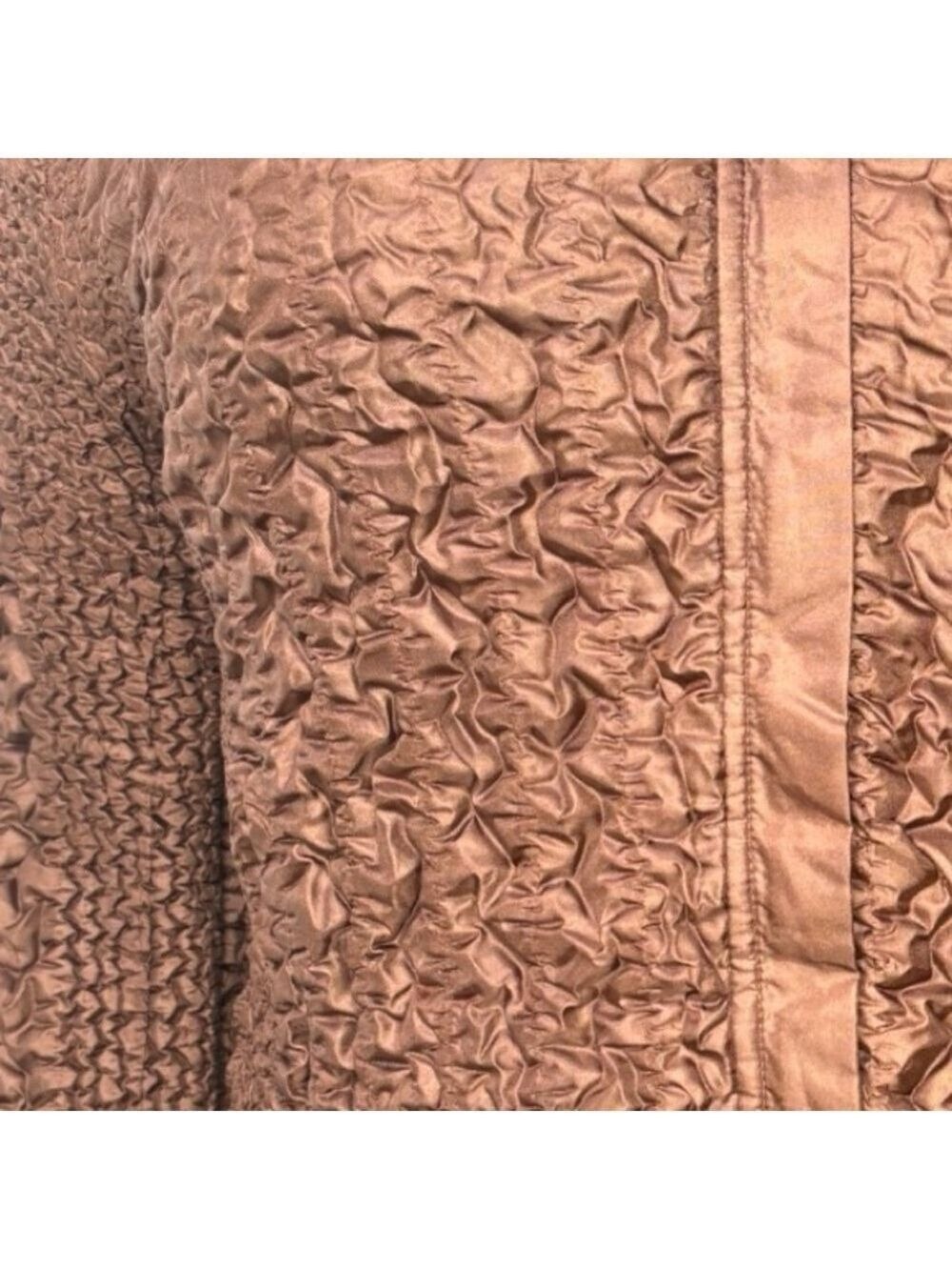 90s UbU Mushroom Jacket M Brown & Beige Metallic Reversible Top Y2K Fairygoth - Picture 6 of 15